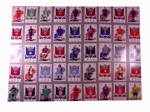 ZESTAW 45 KART PIŁKARSKICH - różne, zestaw nr 1